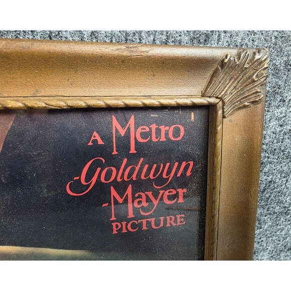 Metro Goldwyn Mayer Movie Picture Frame Vintage 12x12 Inch Brown Wooden Wall Art - Picture 3 of 7
